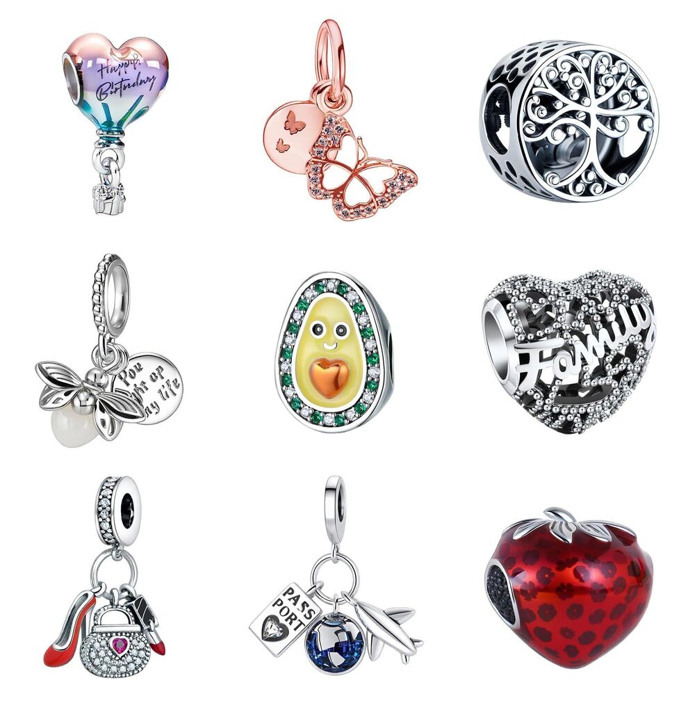 6413 9PCS European Charms Beads Pendant For Bracelet, Charms DIY Bracelets